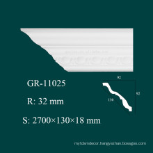 construction material PU installing crown moulding for interior ceiling decor